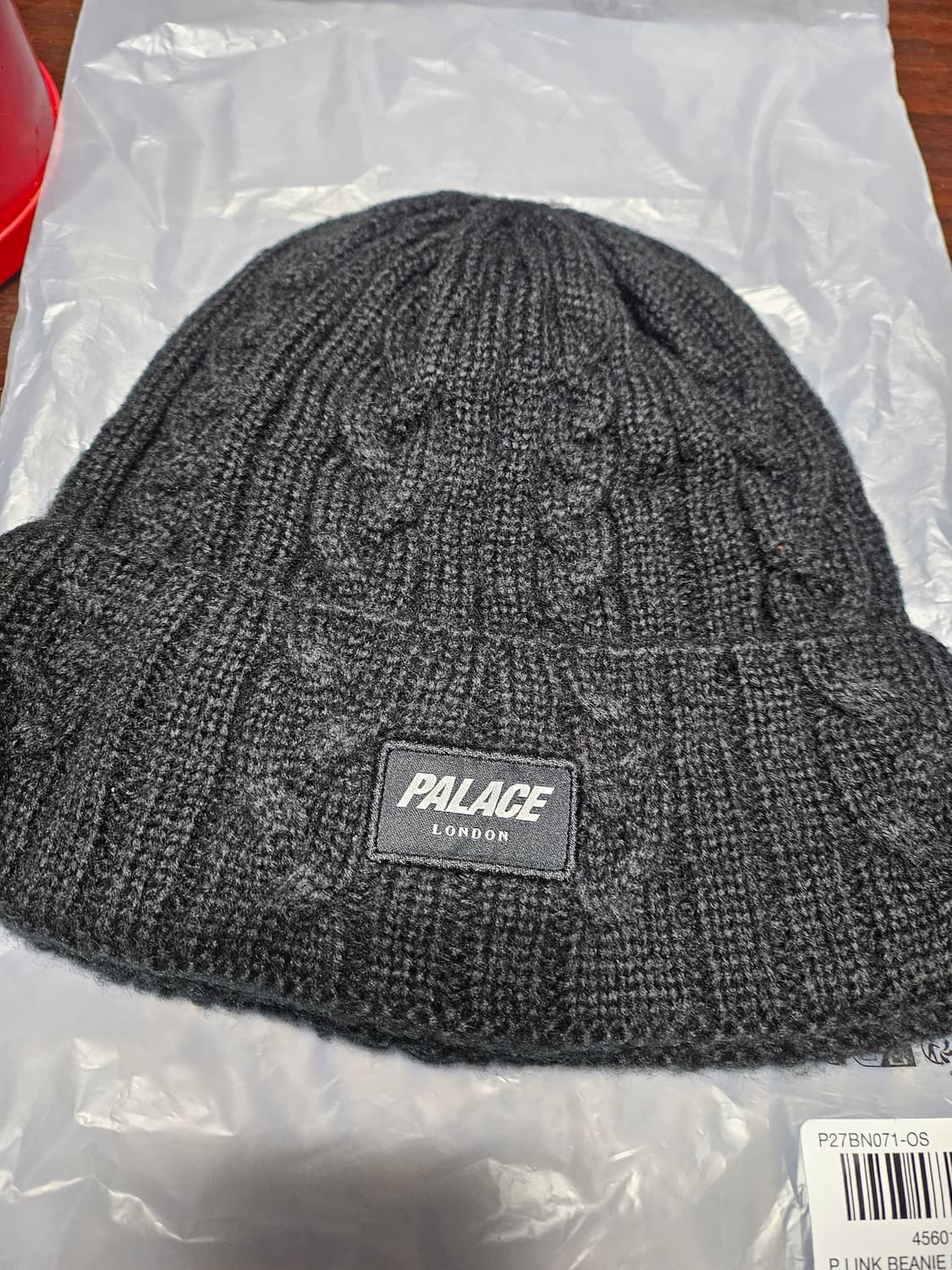 팔라스모자 P링크 비니 블랙 새상품 상품이미지2