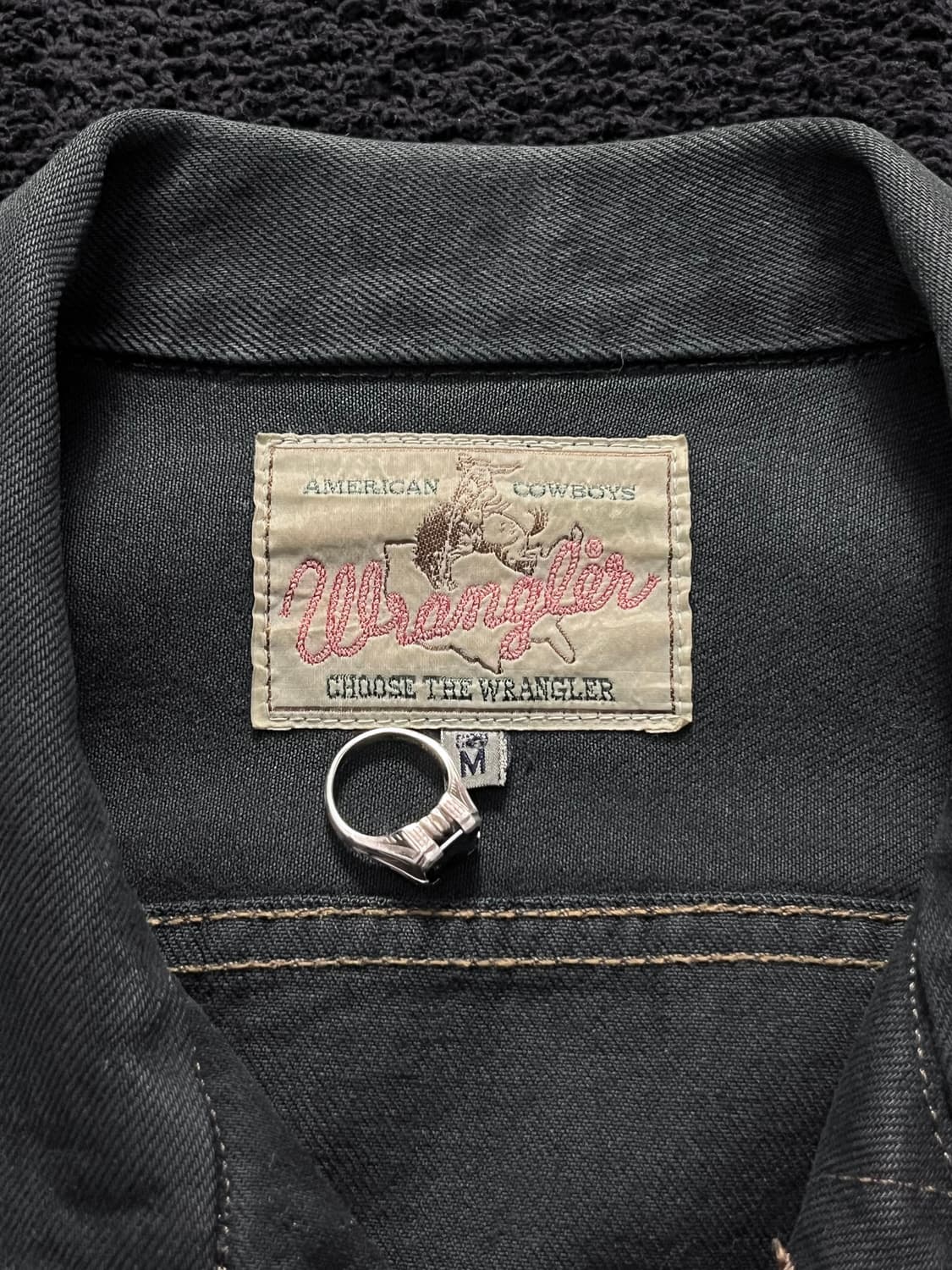 빈티지 랭글러 124MJ 데님 자켓 블랙 상품이미지3