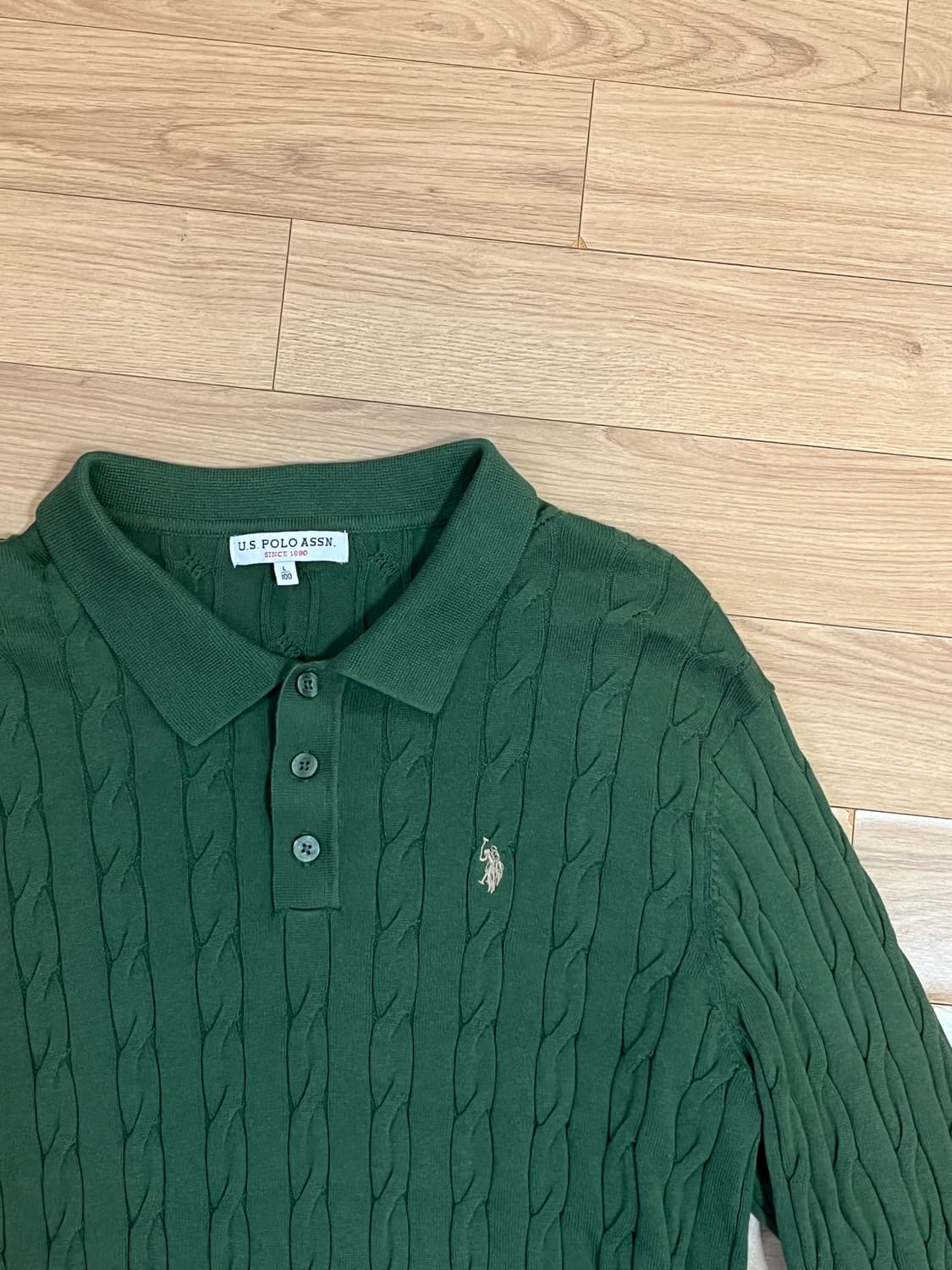 U.S. polo assn 꽈배기 카라 니트 100 상품이미지3