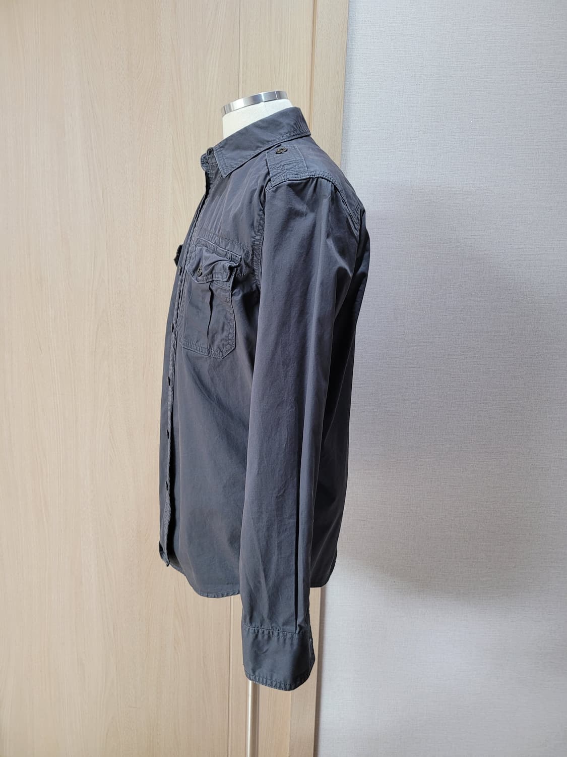 후아유 WHO.A.U 남자 야상형 셔츠 L 그레이 상품이미지4