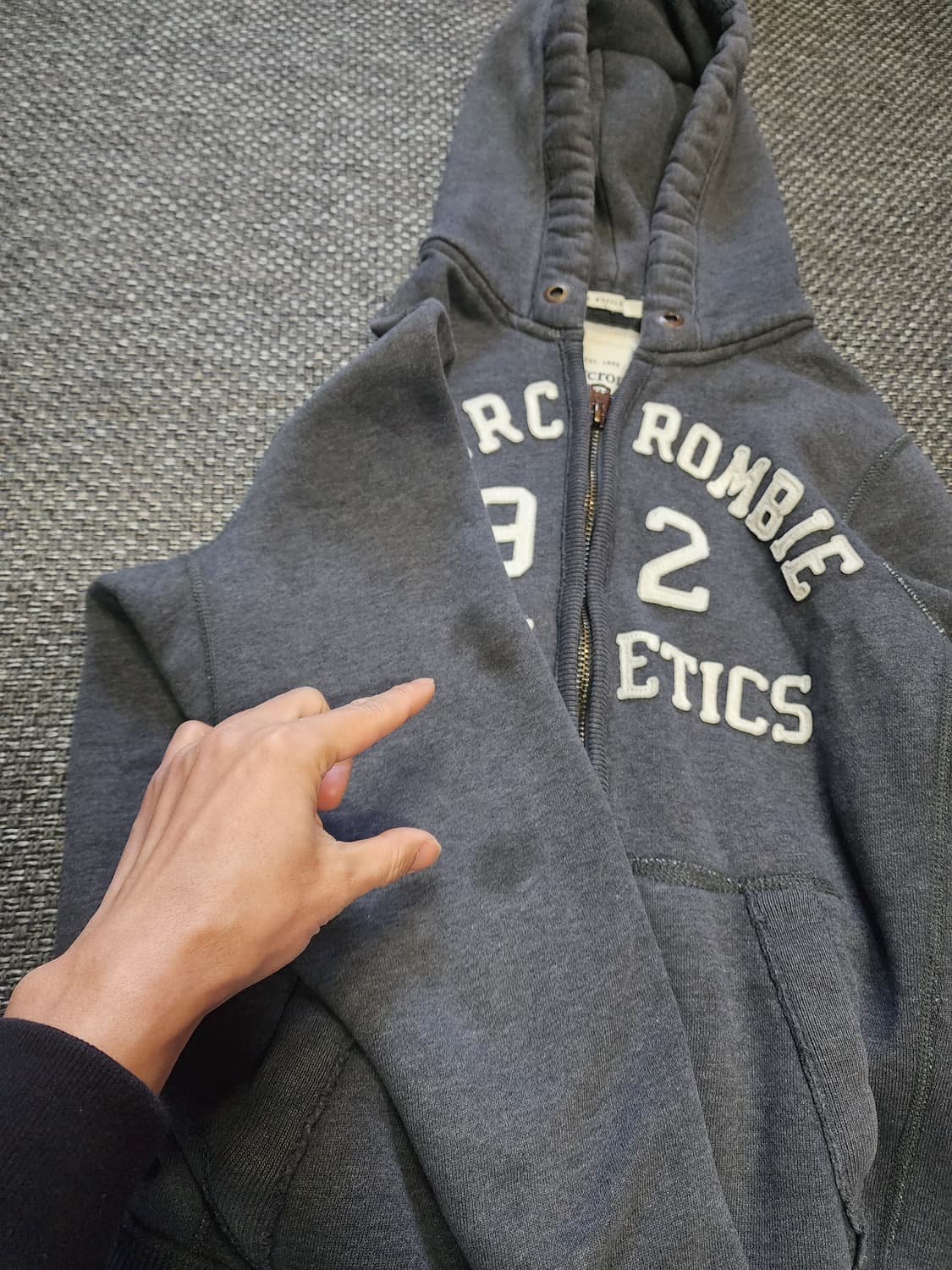 아베크롬비 후드집업 그레이 L사이즈  상품이미지8
