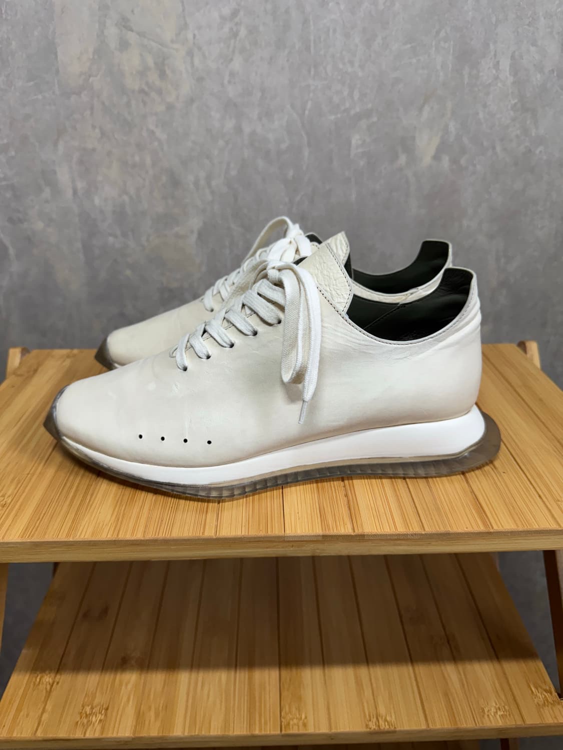 39.5 / 릭오웬스 미니멀 레더 스니커즈 상품이미지3