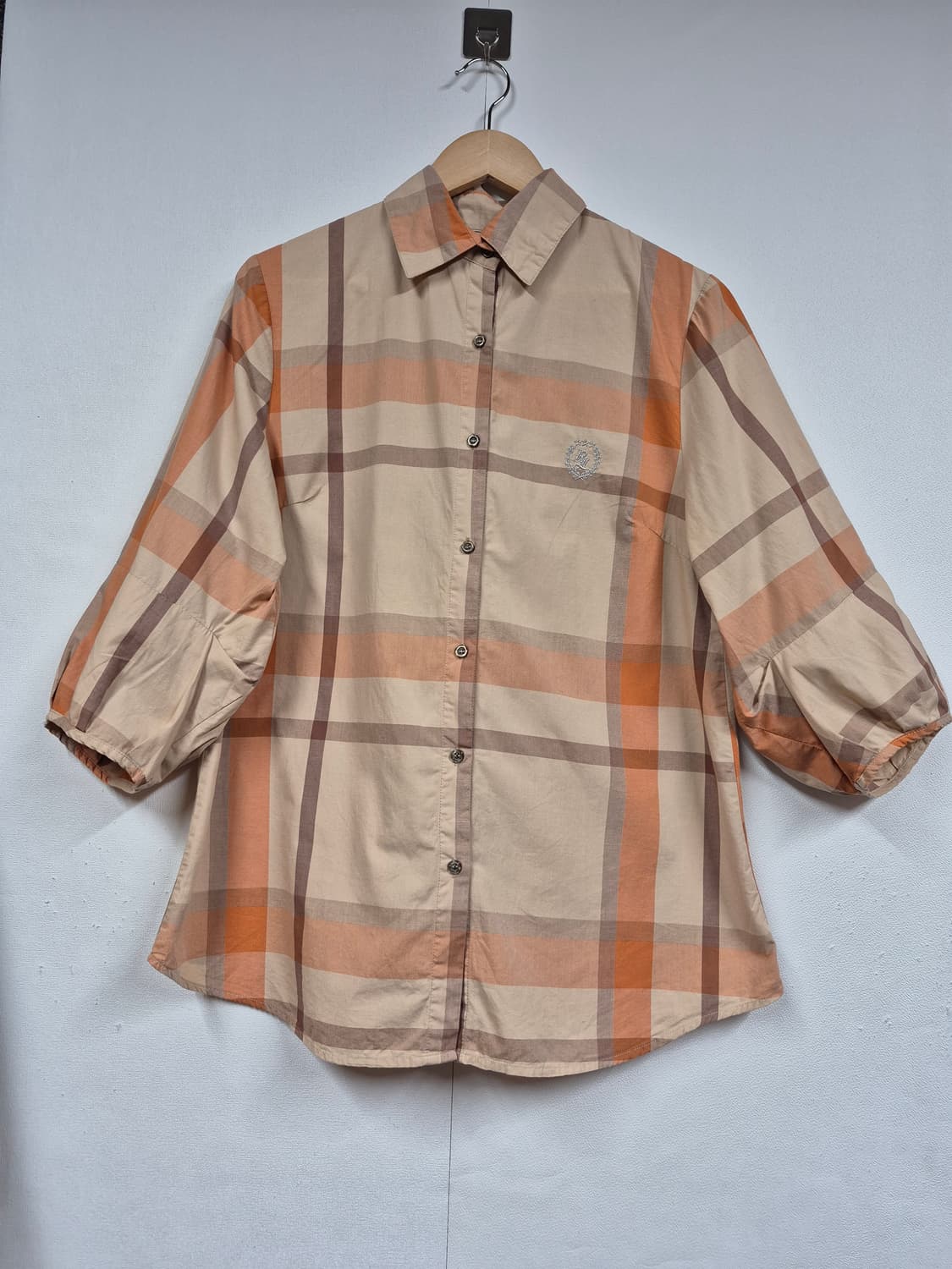 체크 루즈 블라우스 상품이미지1