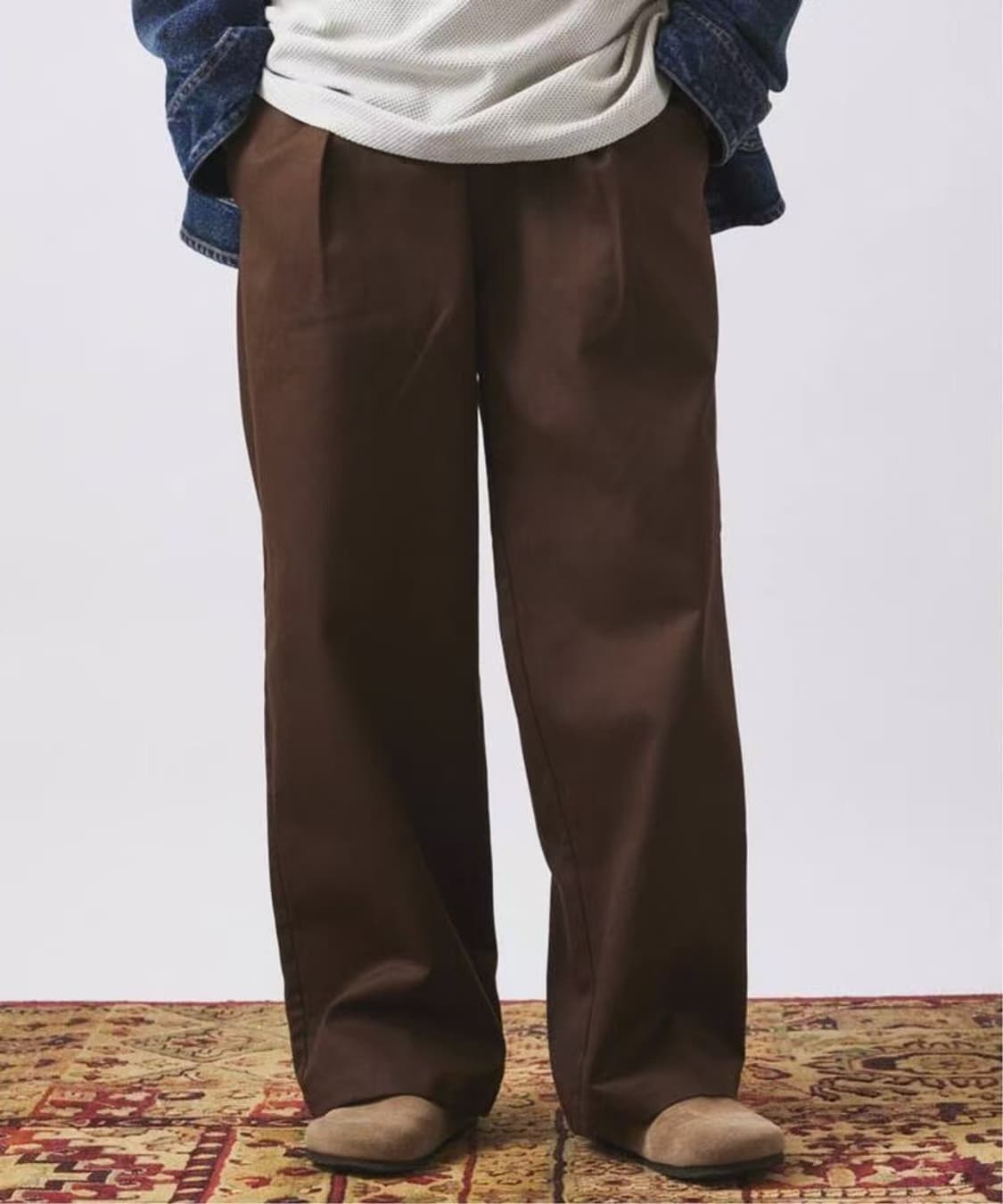 저널스탠다드 x 유니버셜 오버랠 헤리티지라인 원턱와이드팬츠 상품이미지7