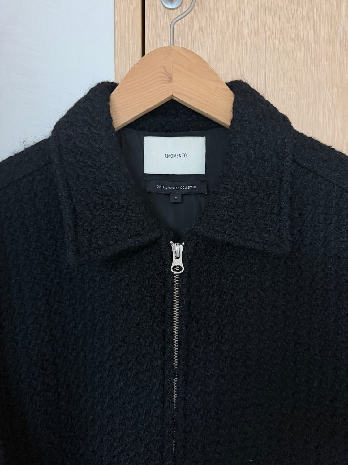 아모멘토 23FW 트위드 블루종 블랙 상품이미지4