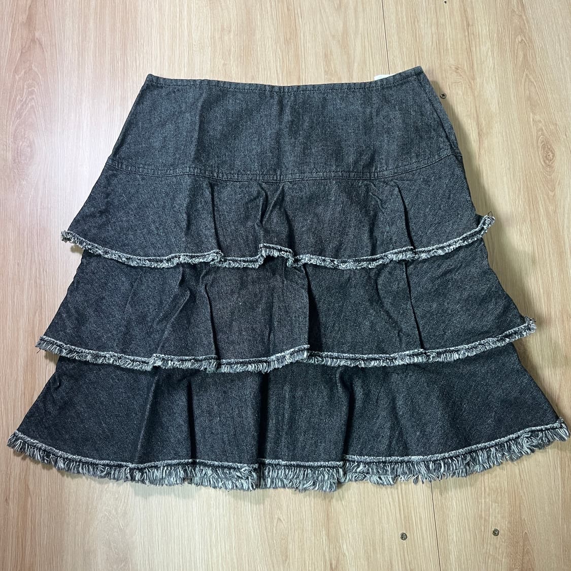 레스트로즈 데님 흑청 캉캉 스커트 로걀 히메갸루 모리걸 상품이미지1