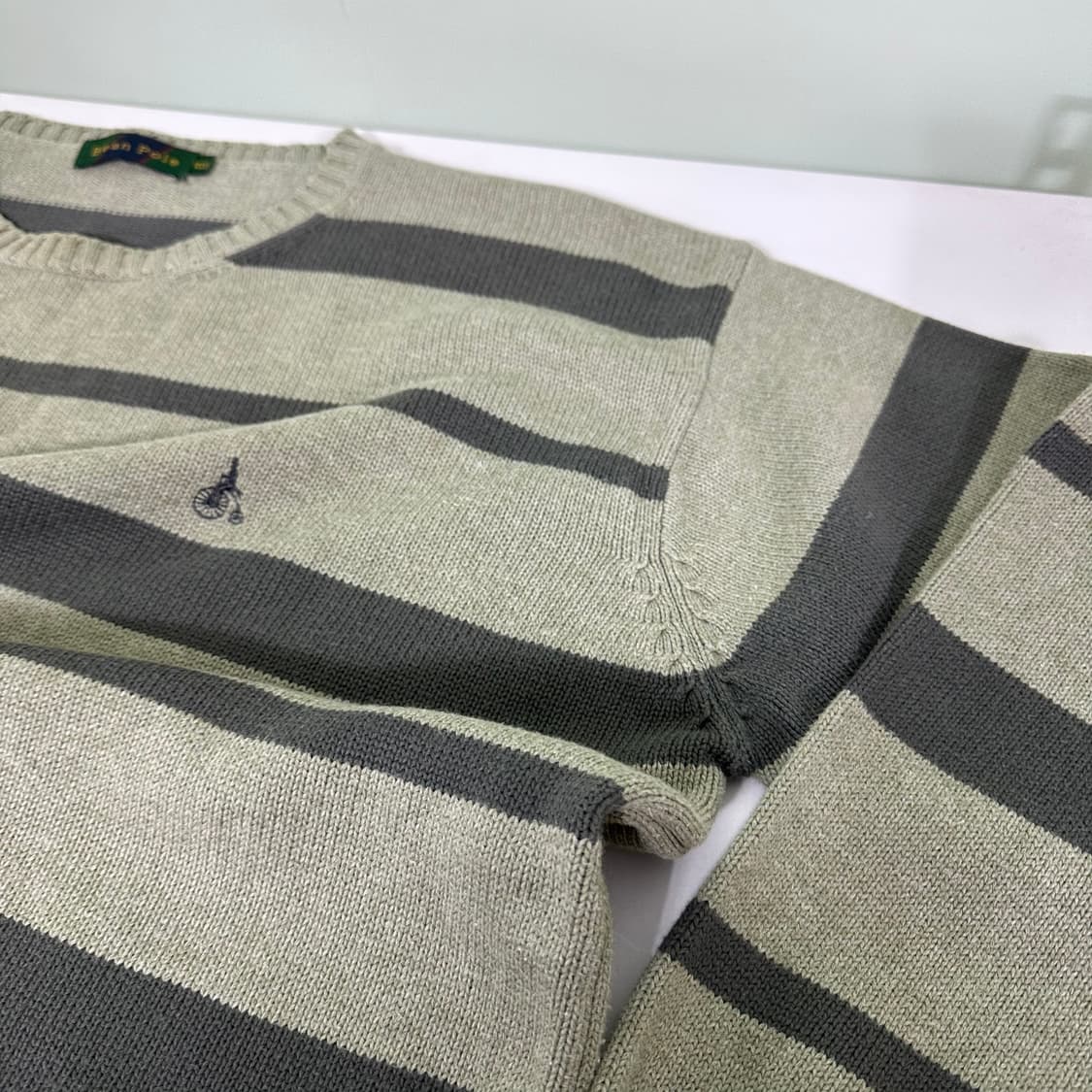 105 빈폴 카키 단가라 면 니트 상품이미지5