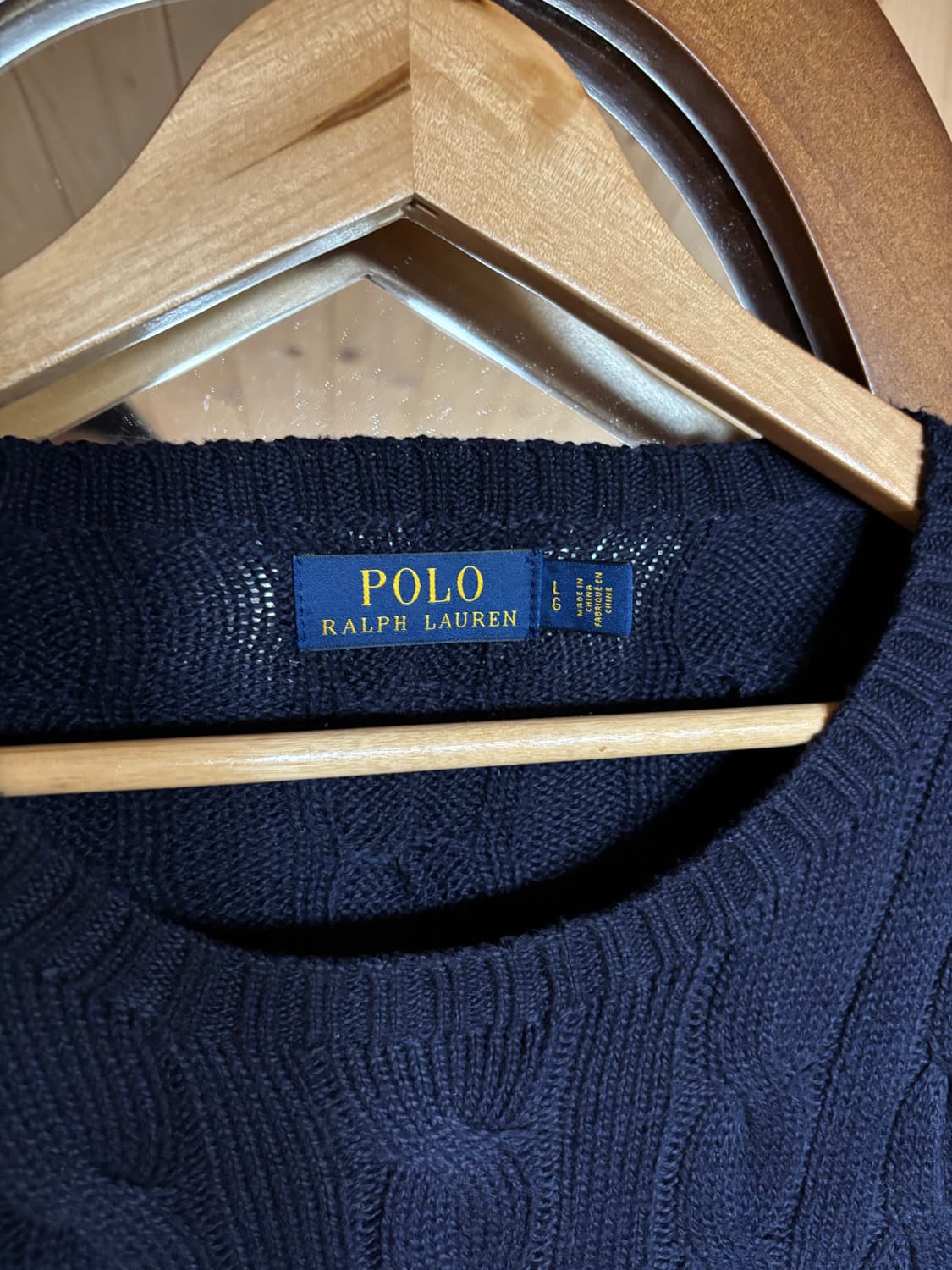 폴로 케이블 니트 네이비 상품이미지2
