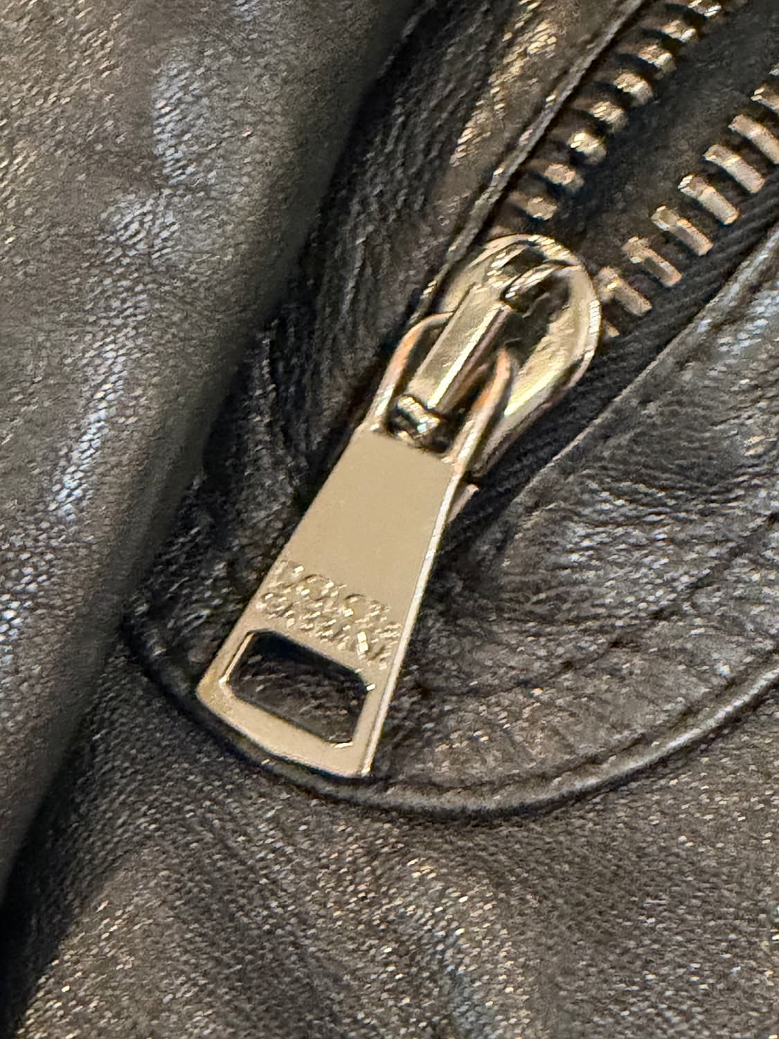 00s 돌체앤가바나 아카이브 램스킨 플레이트 레더자켓 블랙 상품이미지3