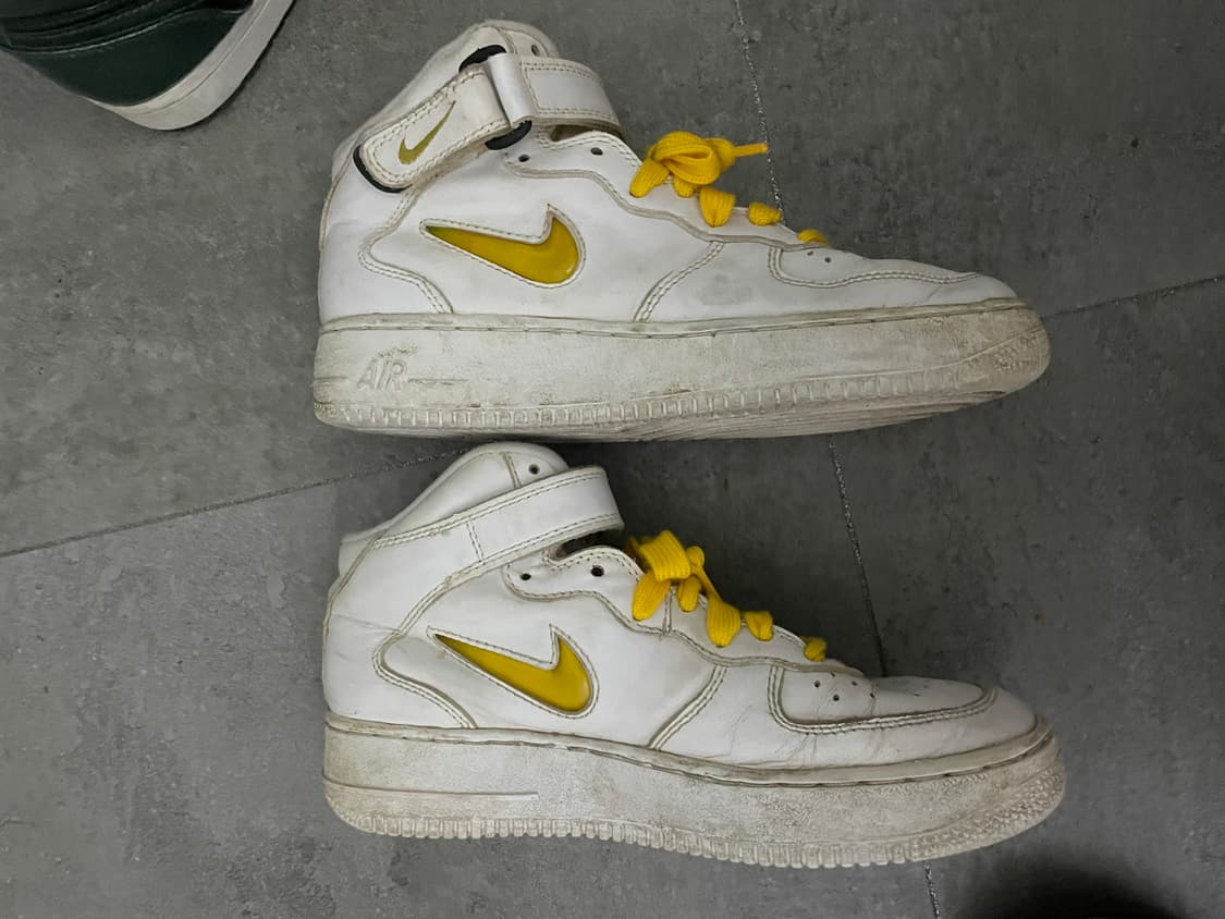 나이키 에어포스1 미드 뽈록이 노랑 상품이미지5