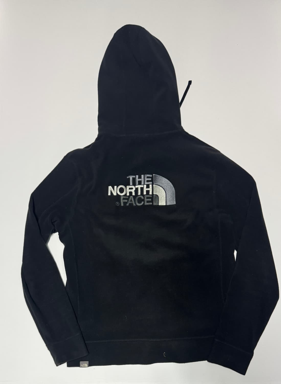 노스페이스 뒷 로고 플리스 후드집업 L 블랙 상품이미지2