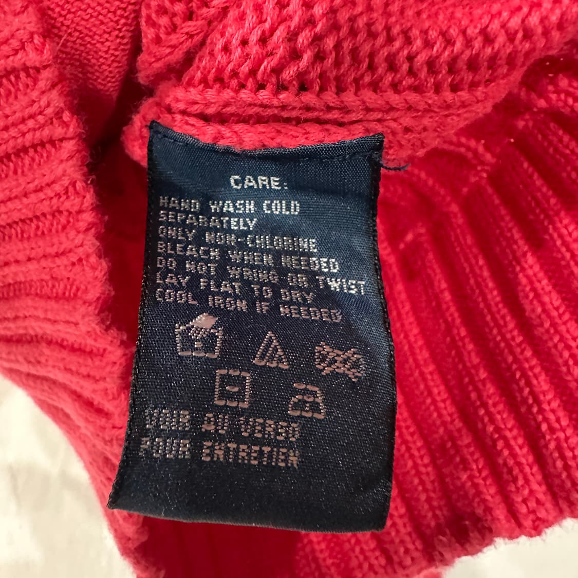 폴로랄프로렌 찐분홍 니트 후드집업 여성S 상품이미지4