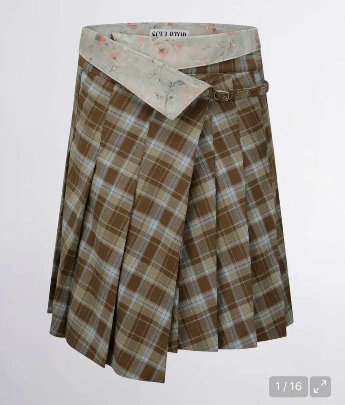 스컬프터 체크 플리츠 스커트 상품이미지1