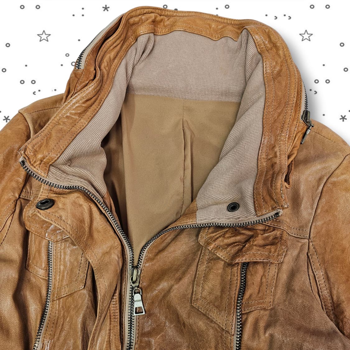 VTG 오렌지 브라운 양가죽자켓 상품이미지2