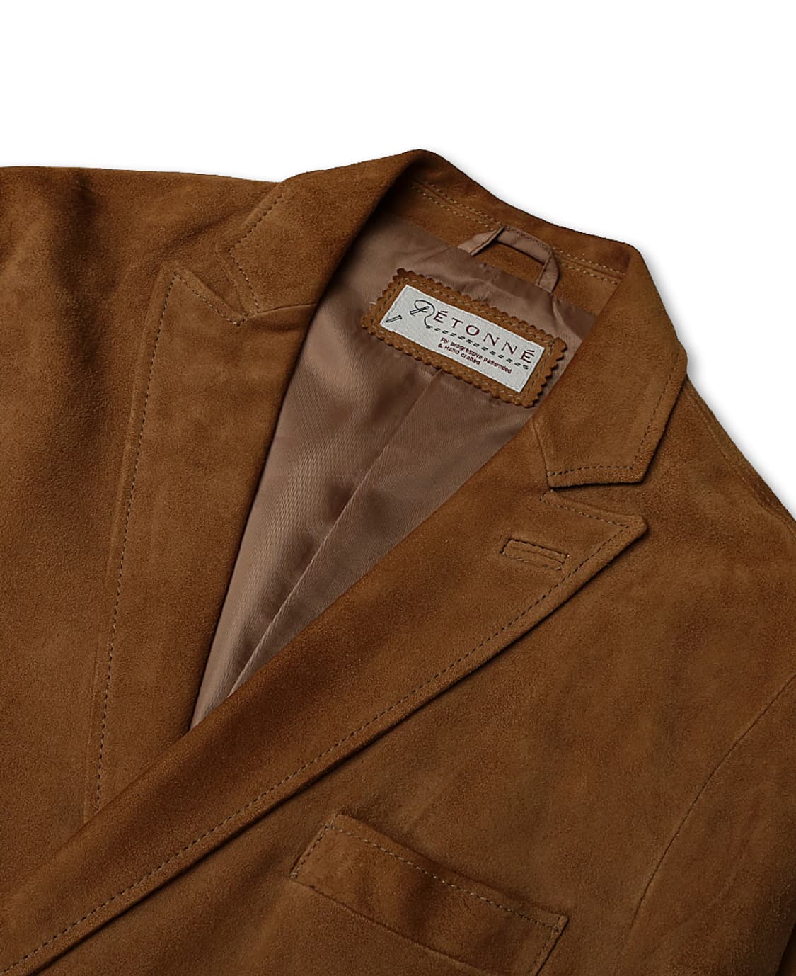 에토네 [Etonne] 염소 가죽 스웨이드 더블 자켓 더블 브레스티드 상품이미지2