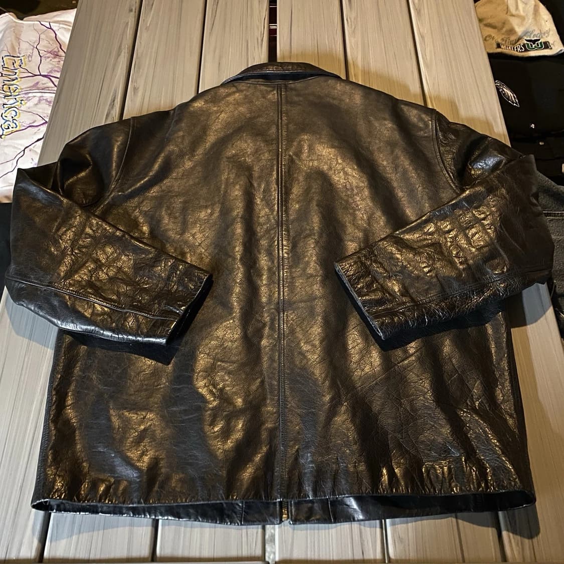 90s 올드 갭 싱글 레더 자켓 상품이미지8