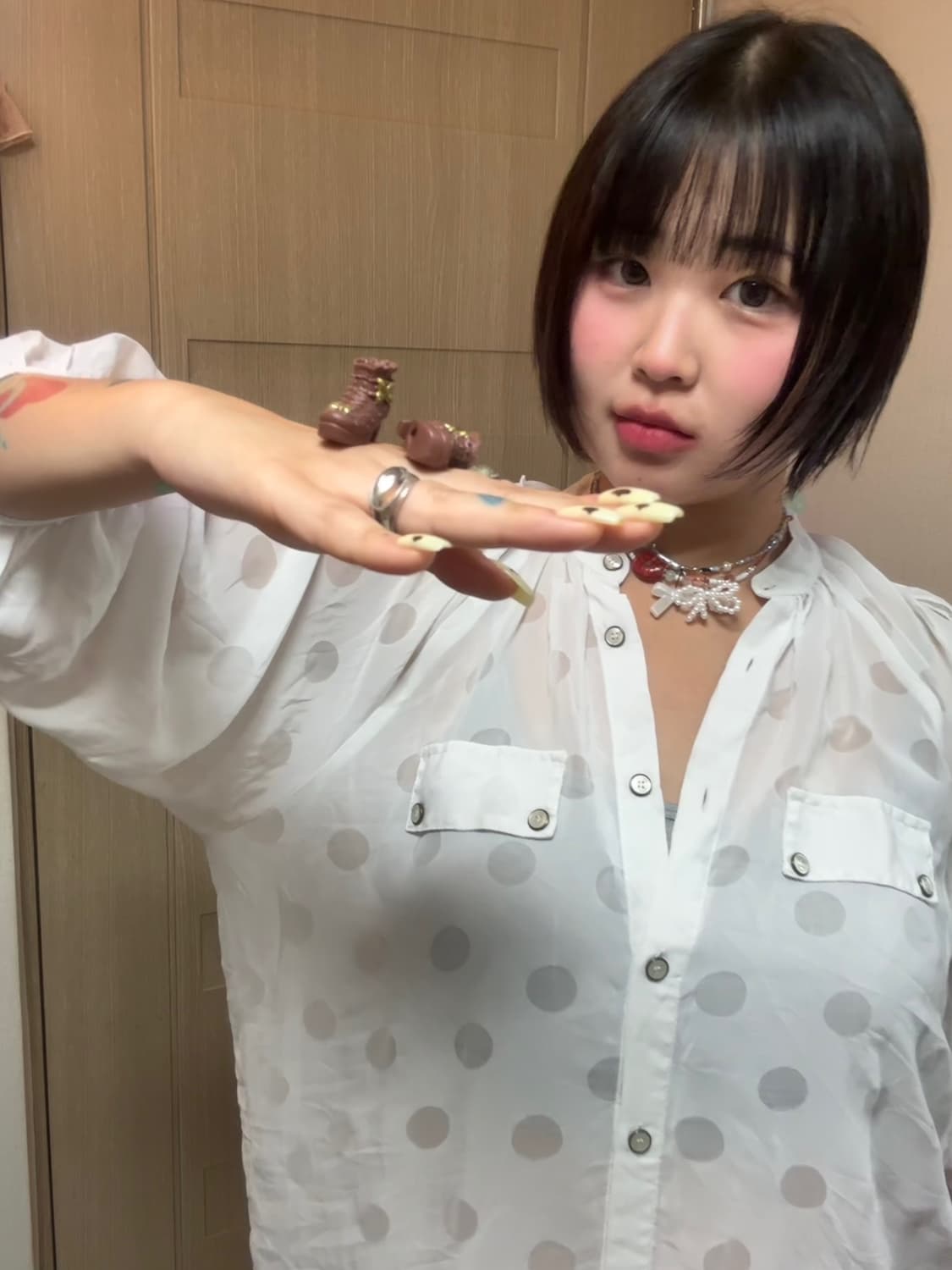 도트 블라우스 상품이미지1