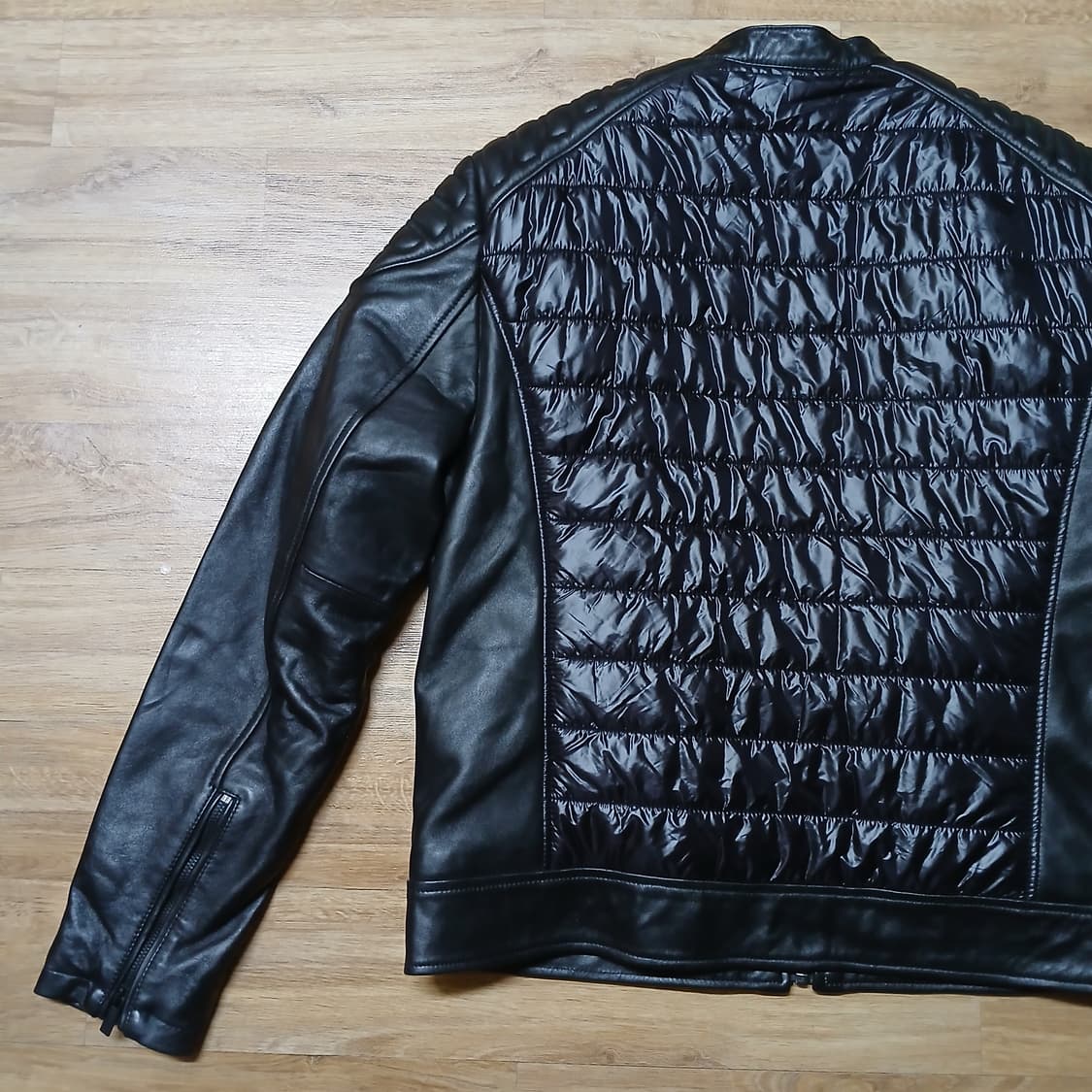 택붙은 미사용 SUPERDRY 슈퍼드라이 가죽 퀄팅 바이크 자켓 상품이미지5