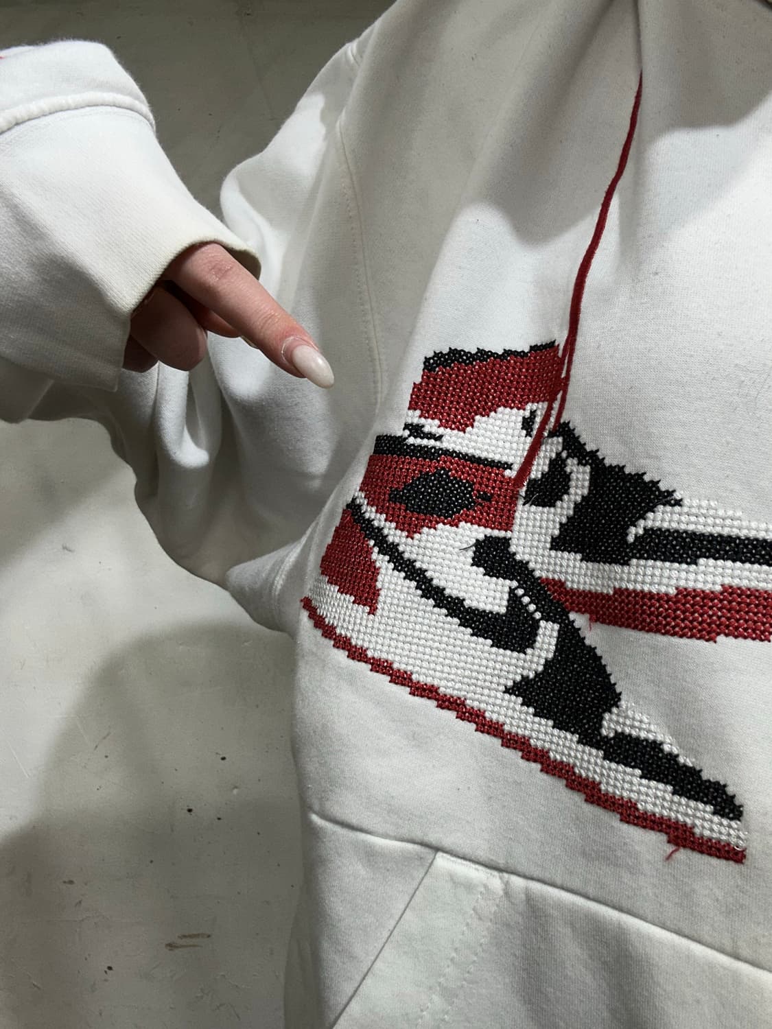 조던 화이트 빅 로고 시카고 오버핏 후드티 XXL 상품이미지4