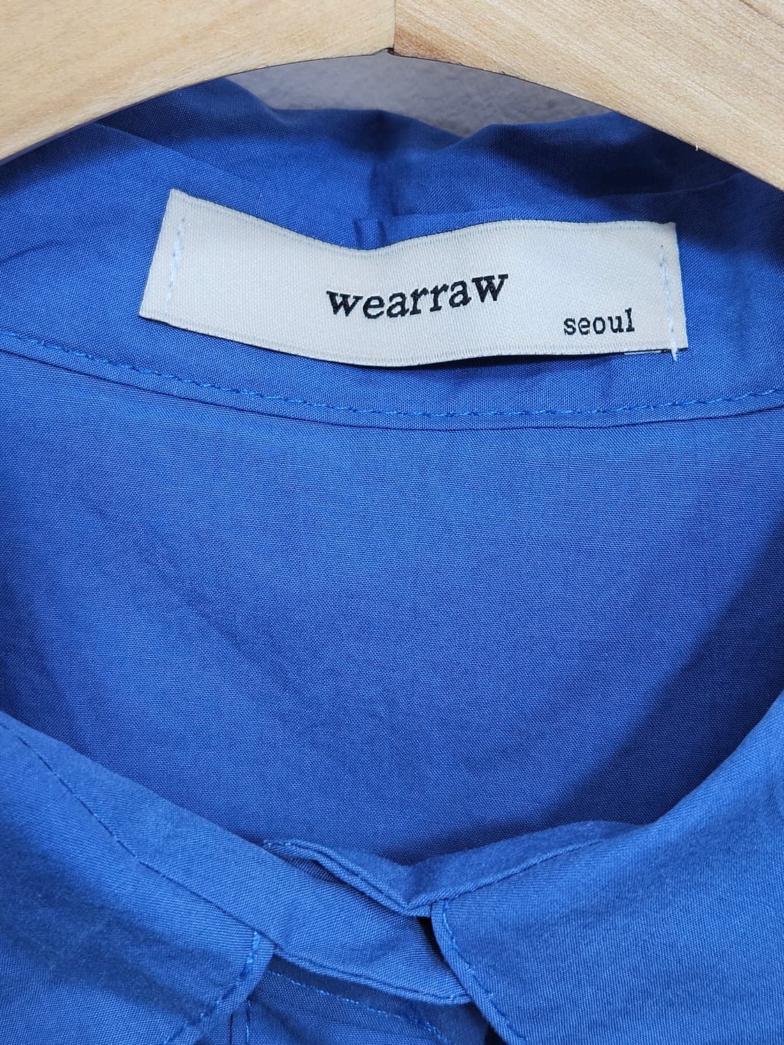 Wearraw 파랑 반팔 셔츠 상품이미지3