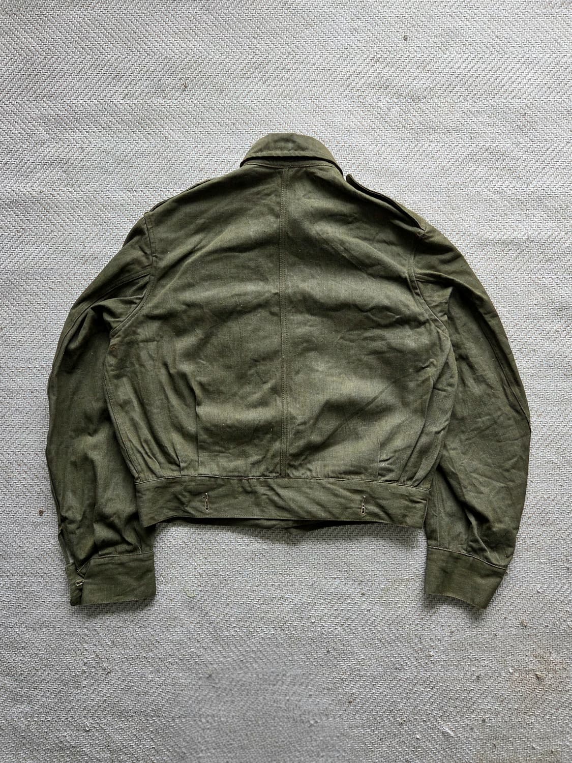 1955 영국군 OG 그린 데님 배틀드레스 자켓 상품이미지5