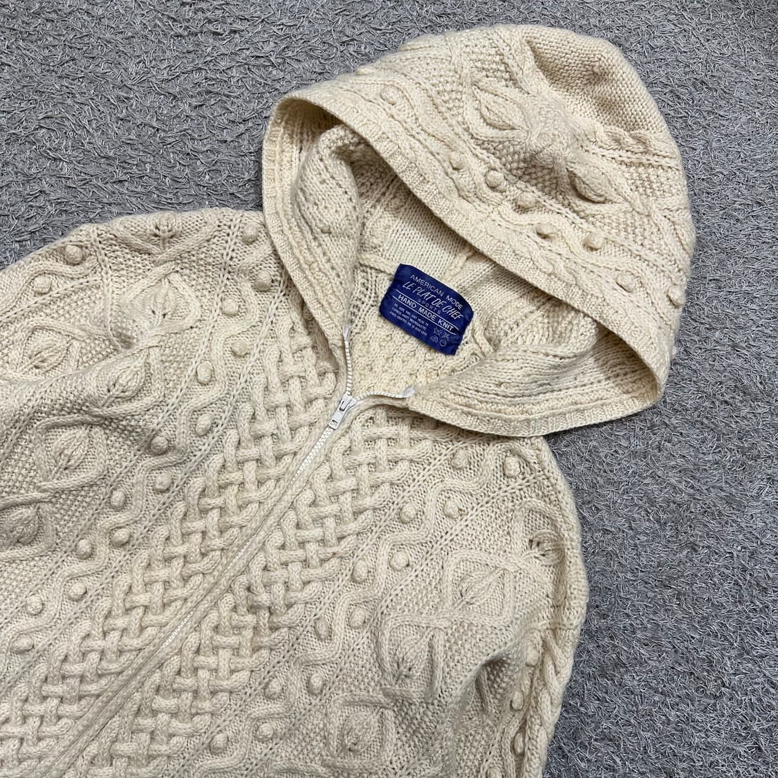 [우먼90-95] 핸드메이드 해비니트집업 상품이미지1