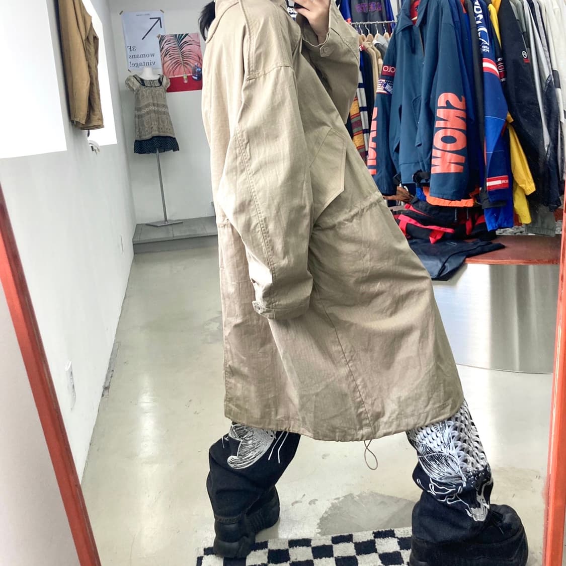 피코크 M-1951 베이지 코튼 립스탑 파카 상품이미지3