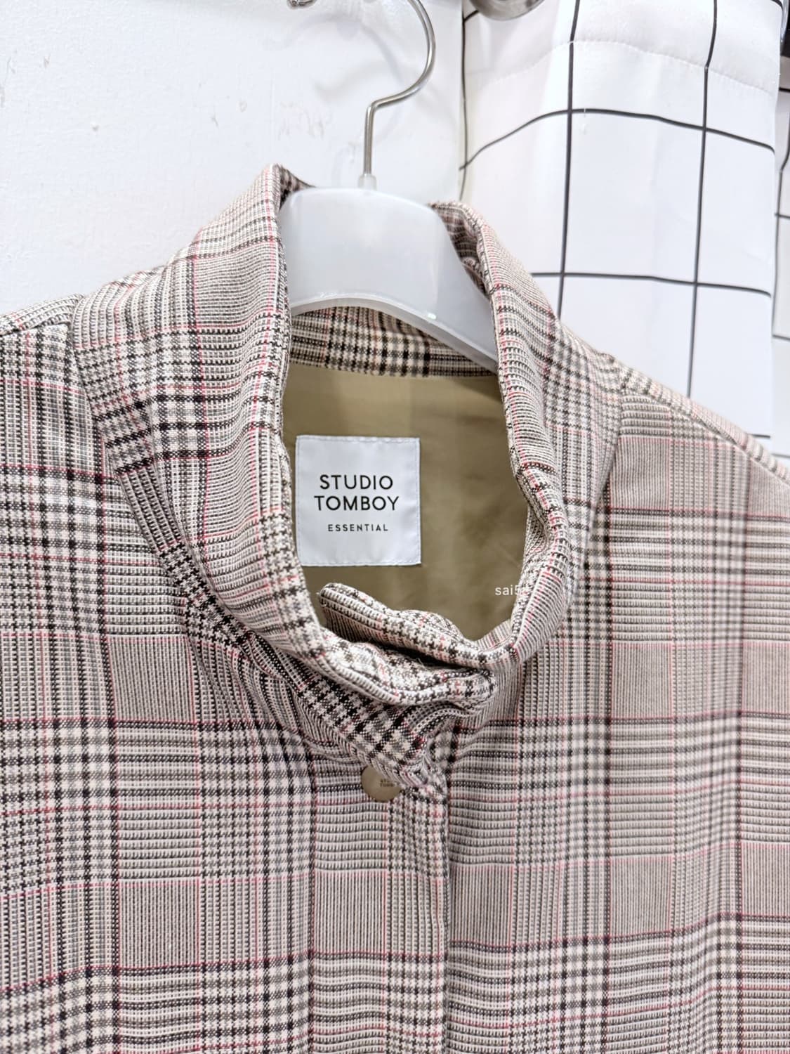 스튜디오톰보이 체크 패딩베스트 상품이미지3