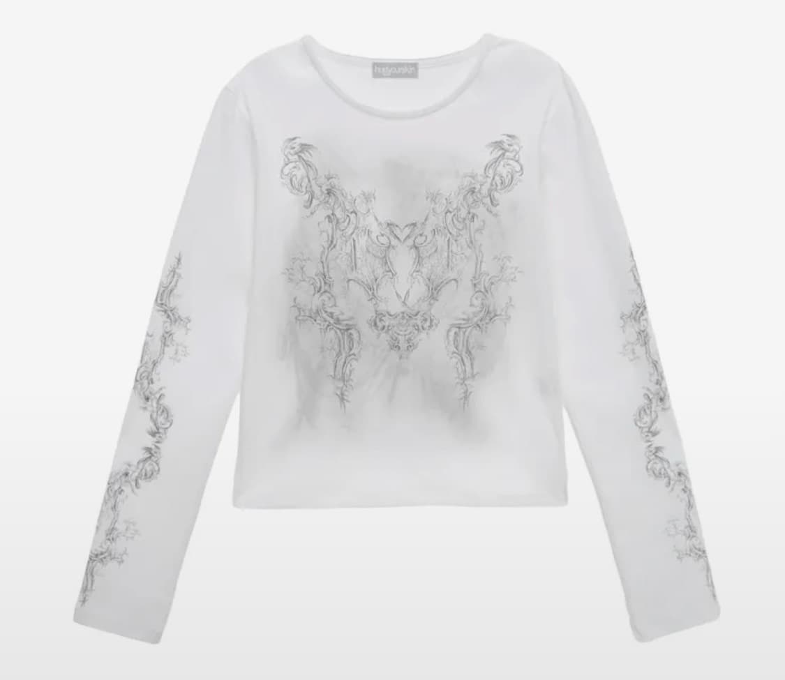 허그유어스킨 로코코 오너먼트 티셔츠 상품이미지1