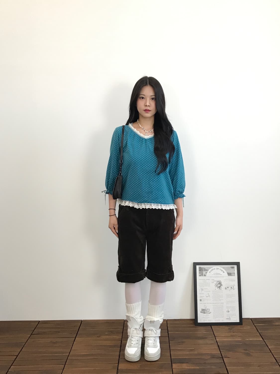 Livre Claire Cotton Dotted Blouses Top 상품이미지1