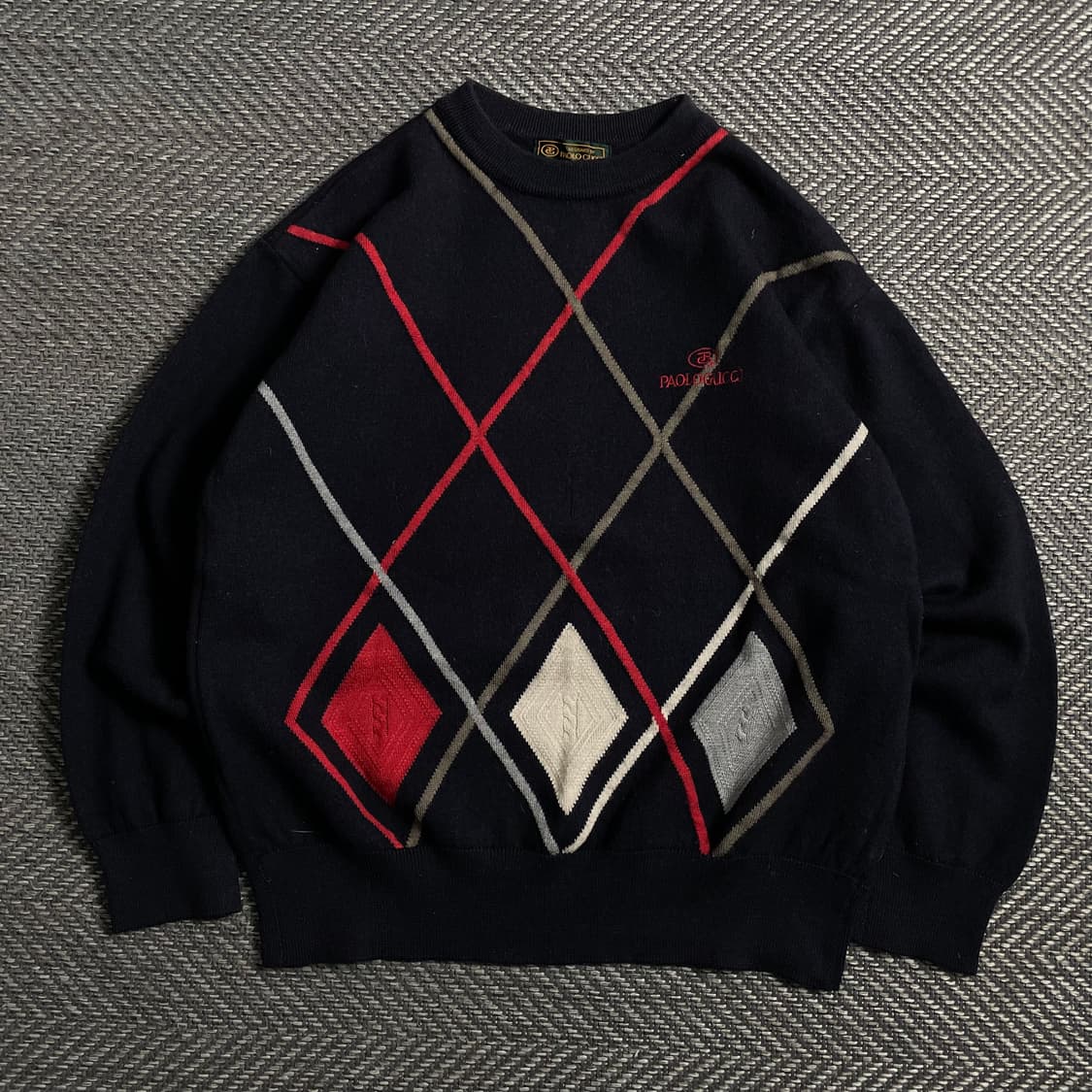 Paolo Gucci 아카이브 아가일 패턴 니트 y 4666 상품이미지2