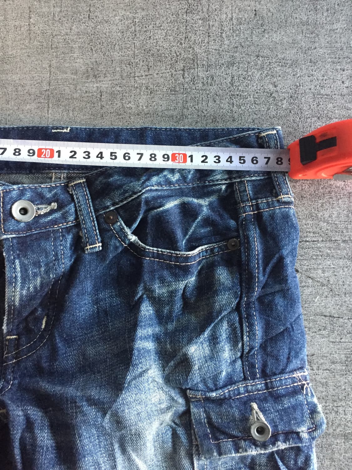 일본빈티지 Johnbull 존불 핀터깔y2k펑크 데님카고팬츠 상품이미지4