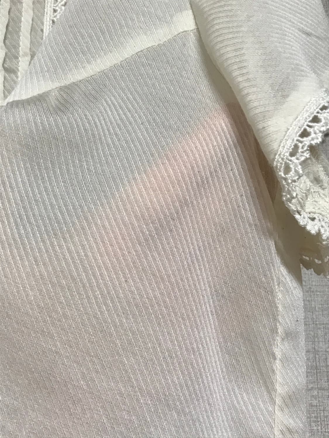 오월 빈티지 모리걸 크림 레이스 홍콩 블라우스 상품이미지3