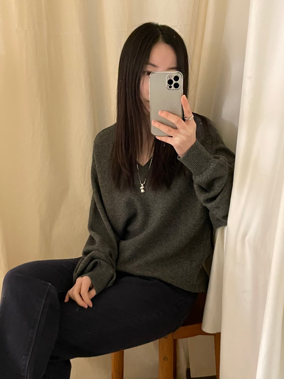 vintage cashmere 100 v-neck knit 상품이미지7