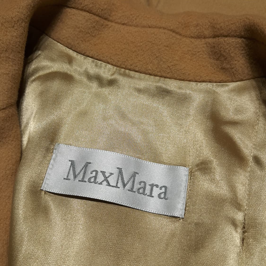 CL224 L 막스마라 90s 앙고라울 카멜 싱글 코트 상품이미지4