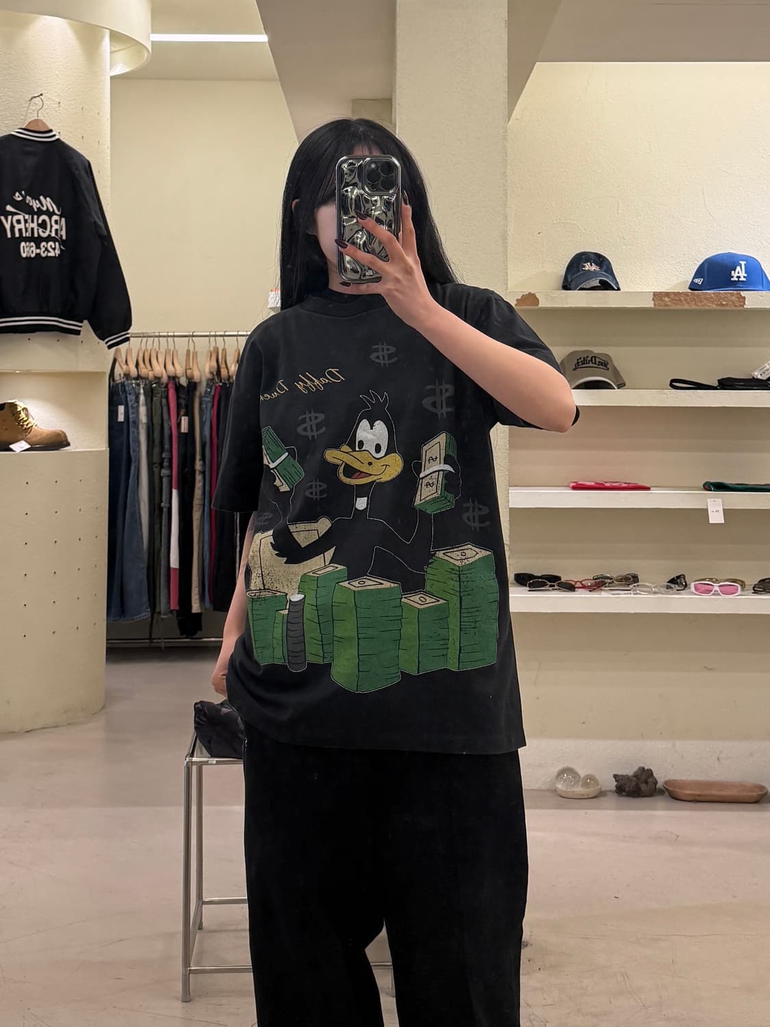 루니툰 대피덕 프린팅 반팔 티셔츠 U1196 상품이미지1