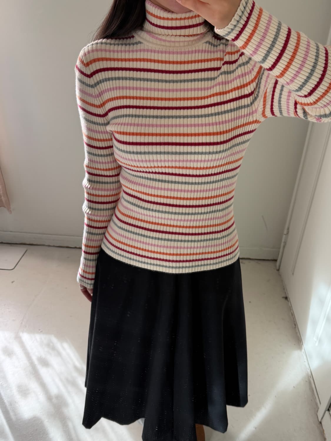 일본빈티지 Gap 멀티 스트라이프 터틀넥 상품이미지1