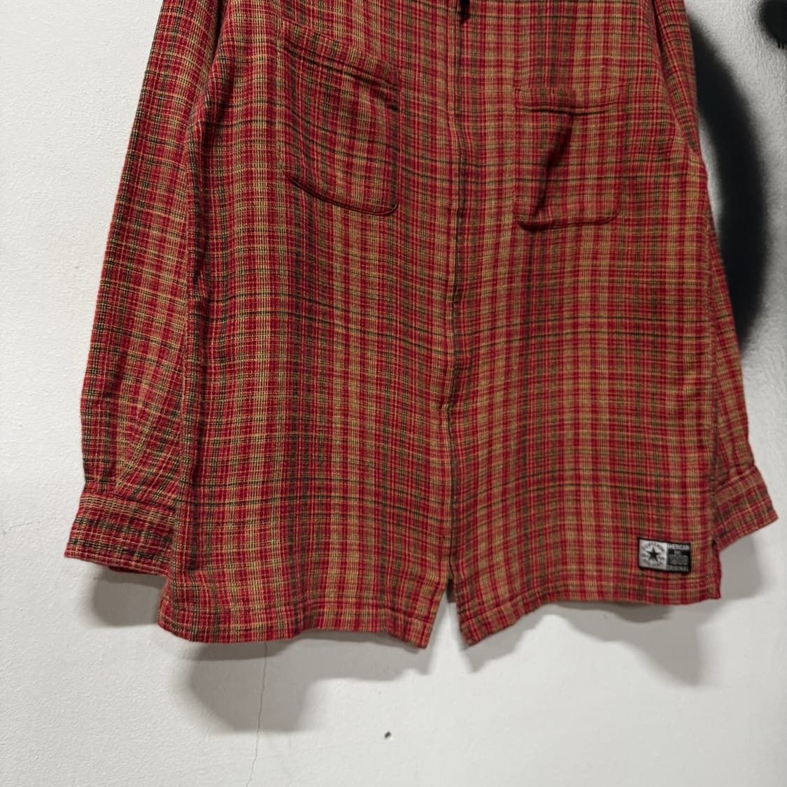 컨버스 더블포켓 타탄 체크 집업 셔츠 자켓 상품이미지4