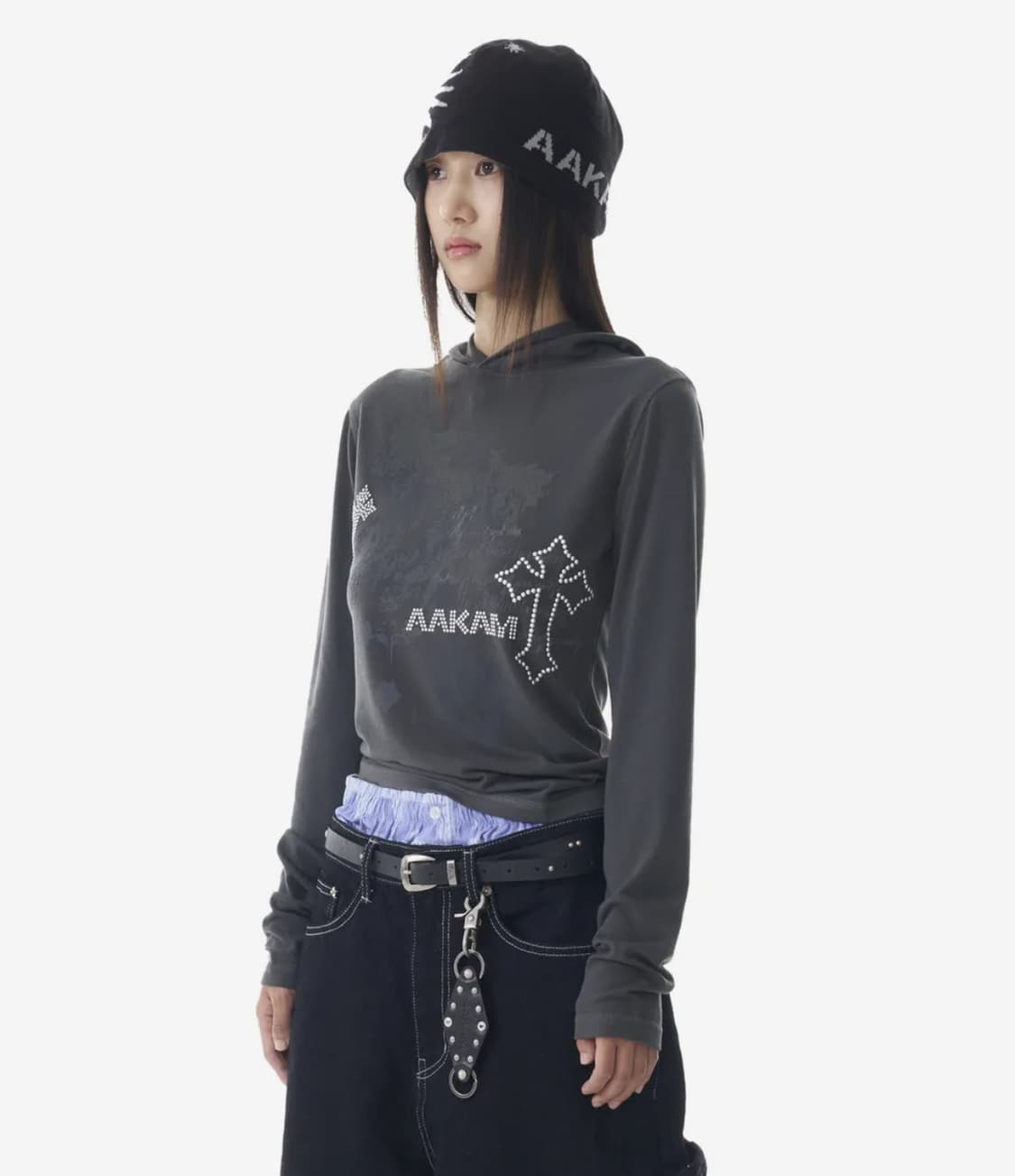 아캄 후드 롱슬리브 다크 그레이 상품이미지2