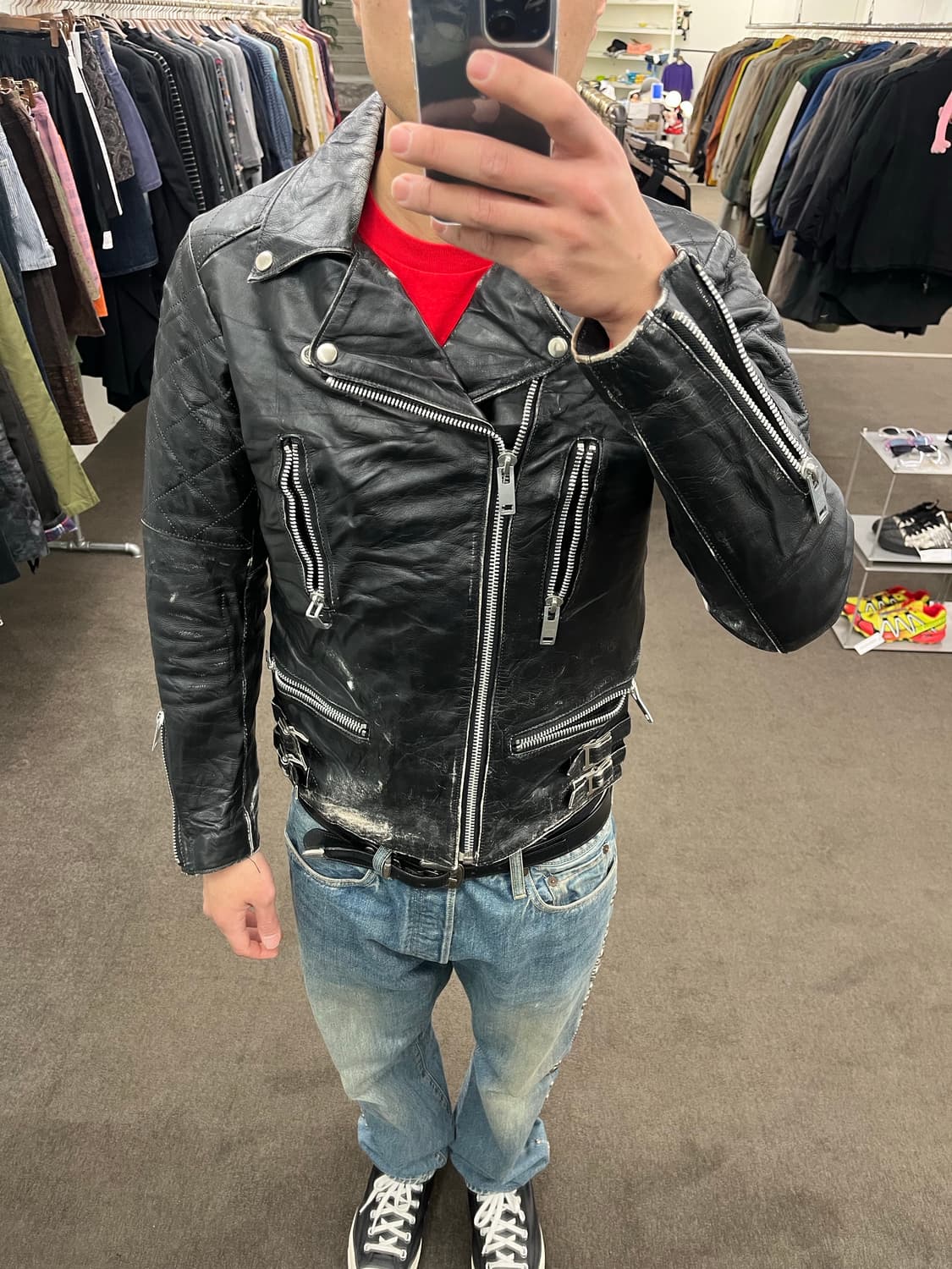 바운티헌터 소가죽 라이더 자켓 상품이미지10