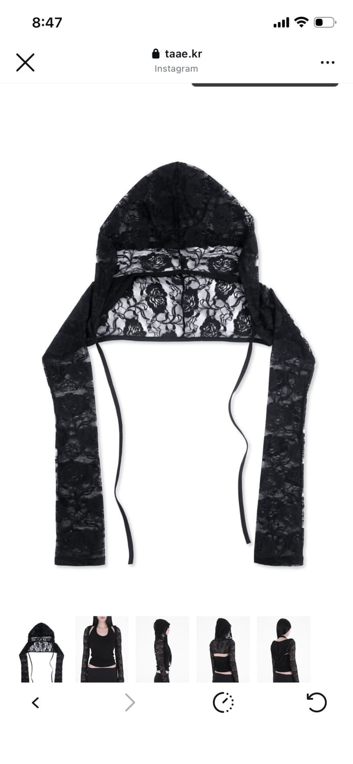 taae 태 레이스 후디 볼레로 가디건 상품이미지1