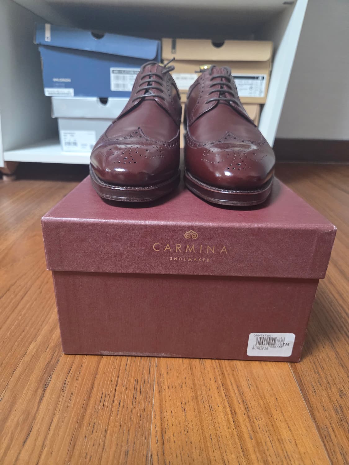 Carmina 버건디 윙팁 브로그 상품이미지1