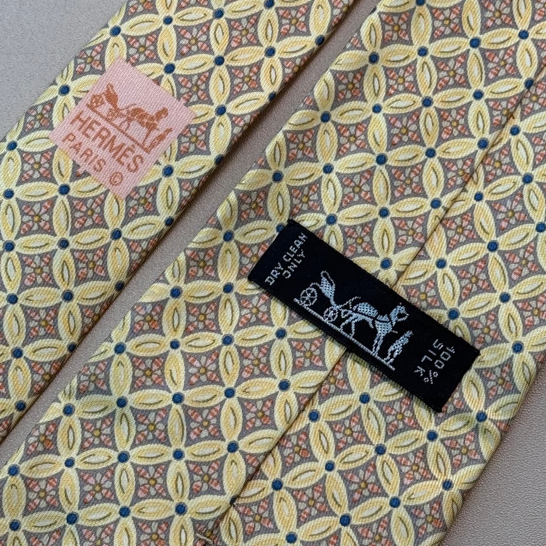 에르메스 Hermes 빈티지 레트로 실크 넥타이 상품이미지4