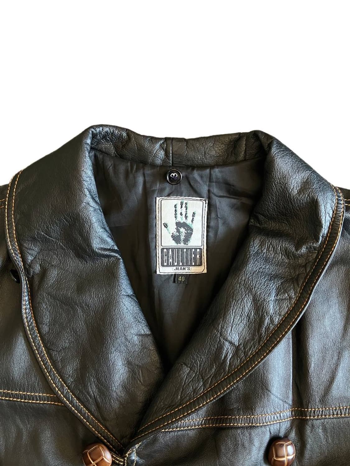 Jean paul gaultier double breasted leath 상품이미지4