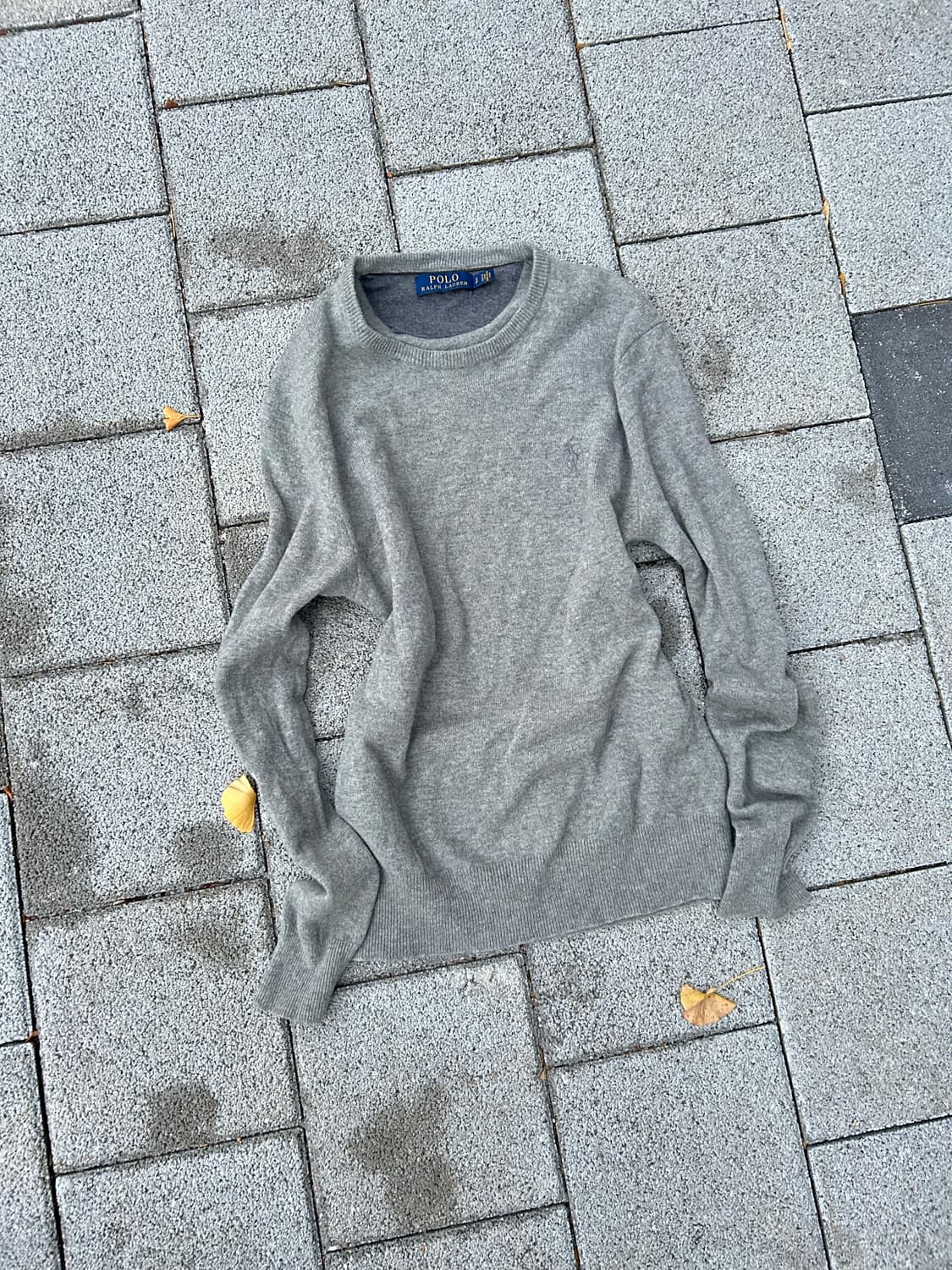 *rare* polo 폴로 그레이 실버 포니 니트  상품이미지1