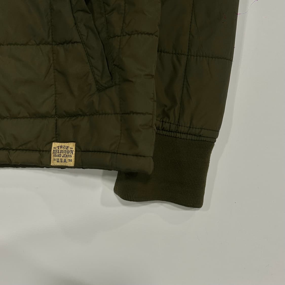 True religion 트루릴리젼 카키 퀼팅 경량패딩  상품이미지5