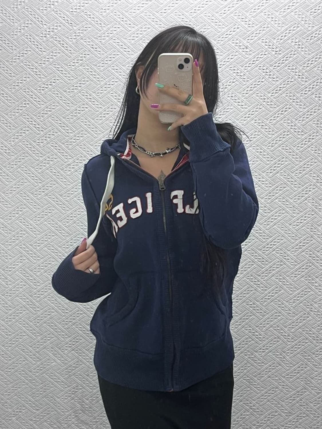 타미힐피거 레트로 00's 아치로고 기모 후드 집업 M C07221 상품이미지1