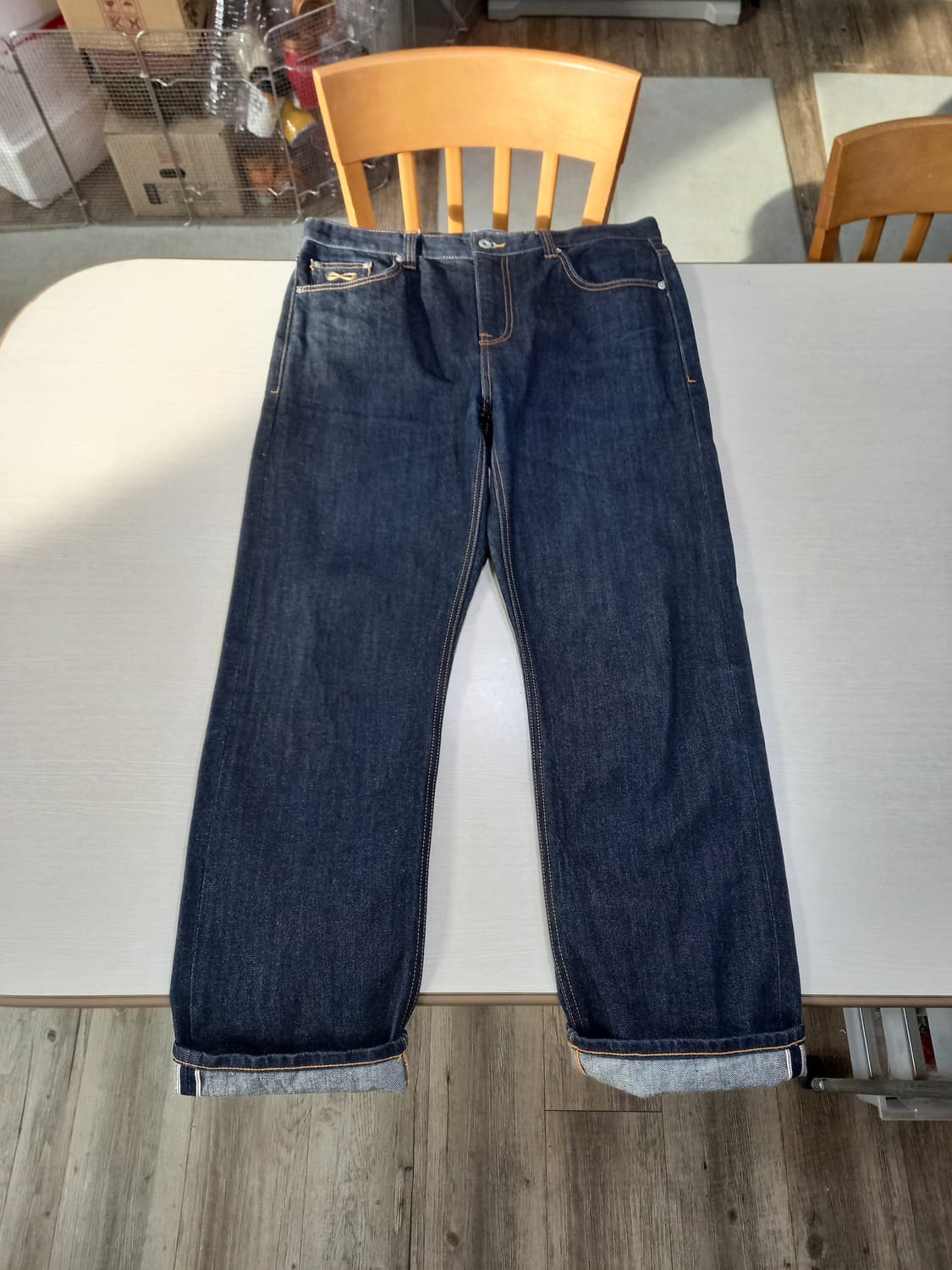 36 OAM+PLAC 셀비지 일자진 진청 36-438 상품이미지1