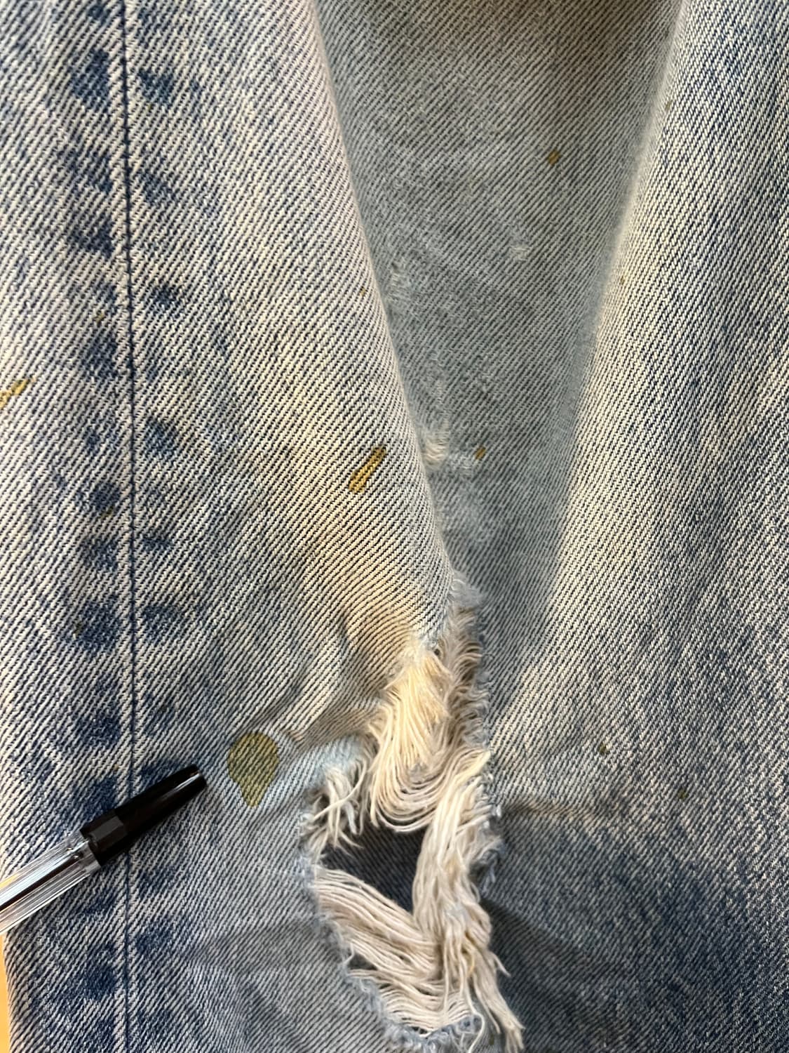 Levis 501 MADE IN USA 대미지 데님 청바지 W38/L36 상품이미지8