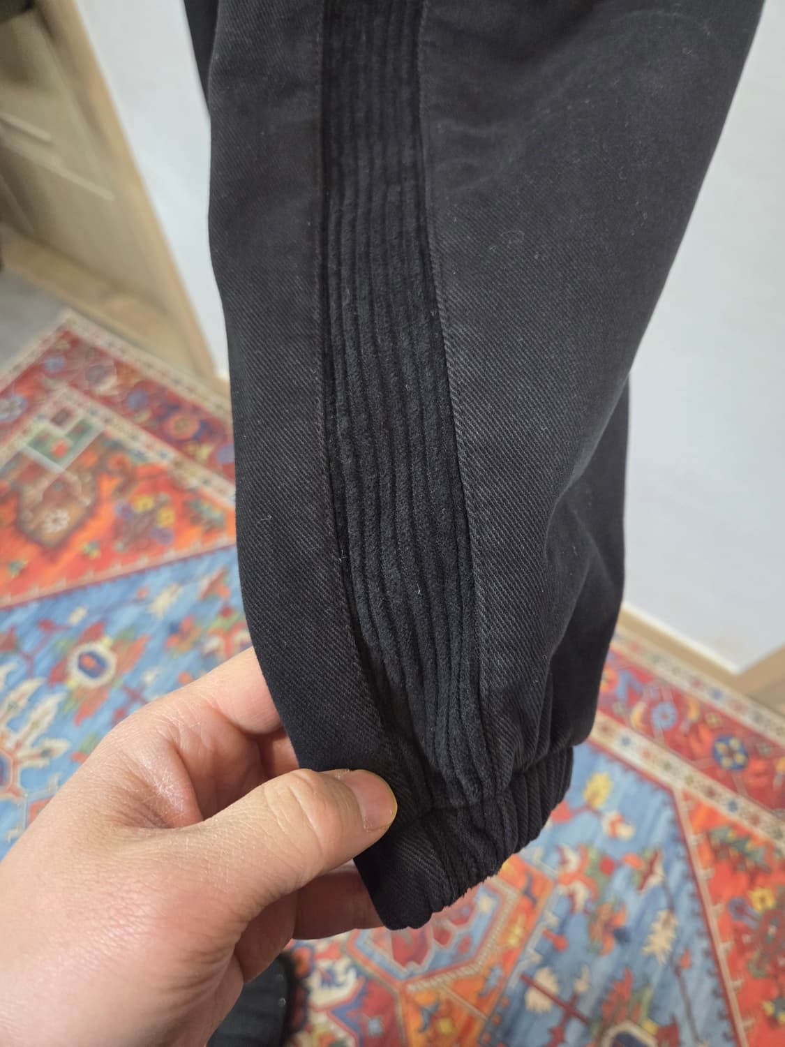 빈티지 벨티드 안감플리스 헤비코튼 코듀로이 조거팬츠 L 상품이미지4